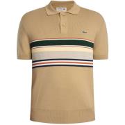 Polo Shirt Korte Mouw Lacoste Gestreept poloshirt van Franse makelij
