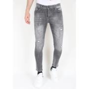 Skinny Jeans Mario Morato Grijze Spijkerbroek ScheurenMM