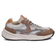 Lage Sneakers Voile Blanche 1D71 CLUB22 BROWN