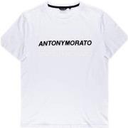 T-shirt Korte Mouw Antony Morato Tshirt Meski Super Slim Fit White