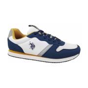 Lage Sneakers U.S Polo Assn. NOBIL009WHIBLU01