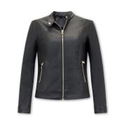 Blazer Bludeise Imitatie Leren Jasje