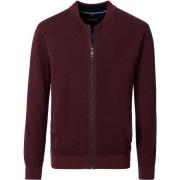 Vest Casa Moda Vest Zip Structure Bordeaux