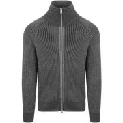 Trui Marc O'Polo Vest Rib Wol Mix Grijs