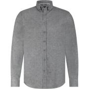 Overhemd Lange Mouw State Of Art Knitted Oxford Overhemd Grijs