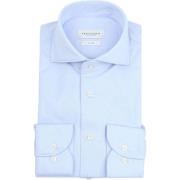 Overhemd Lange Mouw Profuomo Knitted Overhemd Lichtblauw