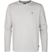 Sweater Petrol Industries Trui Bluewave Streep Ecru