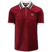 T-shirt Sergio Tacchini Mahony Velour Zip Polo Shirt Rhubarb/Gold
