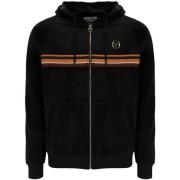 Sweater Sergio Tacchini Albi Velour Zip Hoodie Track Top Black/Gold