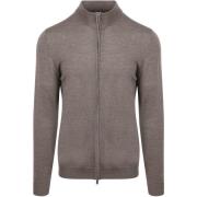 Vest Profuomo Vest Merinowol Taupe