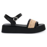 Sandalen Frau RAFIA MACRAME ECRU