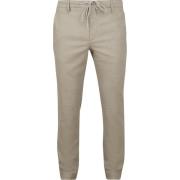 Broek Alberto Broek Jump Flanel Herringbone Beige