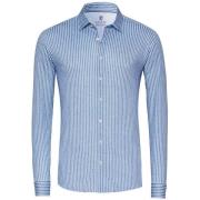 Overhemd Lange Mouw Desoto Overhemd Twill Stripe Blauw