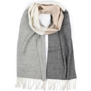 Sjaal Profuomo Sjaal Lamswol Grijs Beige