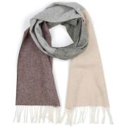 Sjaal Profuomo Sjaal Lamswol Grijs Beige Bruin