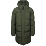 Donsjas Superdry Lange Pufferjas Hooded Mosgroen
