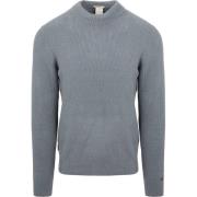 Sweater Cast Iron Trui Knitted Storm Blauw