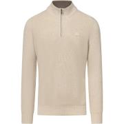 Sweater State Of Art Half Zip Trui Ecru