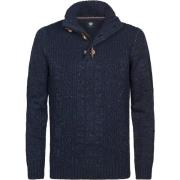 Sweater Petrol Industries Kabeltrui Half Zip Hamilton Navy