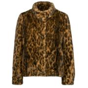 Mantel Guess LUNA FAUX FURE LEOPARD