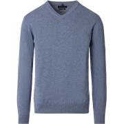 Sweater Casa Moda Pullover V-Hals Grey Indigo