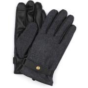 Handschoenen Suitable Handschoen Wool Leer Antraciet Zwart