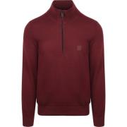 Sweater BOSS Kanobix Half Zip Trui Bordeaux