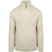 Sweater Mcgregor Half Zip Trui Lamswol Blend Ecru