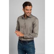 Overhemd Lange Mouw Suitable Satin Overhemd Grijs