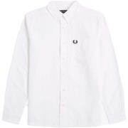 Overhemd Lange Mouw Fred Perry Long Sleeve Oxford Shirt White