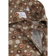 Overhemd Lange Mouw Blue Industry Overhemd Print Camel Bruin