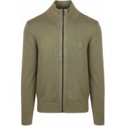 Sweater BOSS Kanozip Vest Olijfgroen