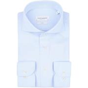 Overhemd Lange Mouw Profuomo Shirt Extra Lange Mouwen Travel Lichtblau...