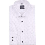 Overhemd Lange Mouw Olymp Luxor Overhemd Print Wit