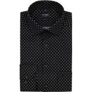 Overhemd Lange Mouw Olymp Luxor Overhemd Print Zwart