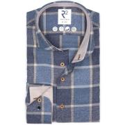 Overhemd Lange Mouw R2 Amsterdam R2 Overhemd Ruiten Blauw