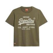 T-shirt Korte Mouw Superdry T-shirt Vintage Logo Heritage