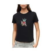 T-shirt Korte Mouw Superdry T-shirt ajusté brodé Tattoo