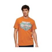 T-shirt Korte Mouw Superdry T-shirt Gasoline Workwear orange