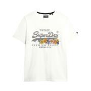 T-shirt Korte Mouw Superdry T-shirt Vintage Logo Premium Goods Floral