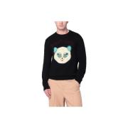 Trui Valentino Pull noir avec patch Le Chat de la Maison