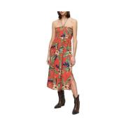 Jurk Superdry Longue Smocked Midi Beach