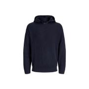 Trui Jack &amp; Jones 12278921 JJPANEL KNIT HOODIE-SKY CAPTAIN