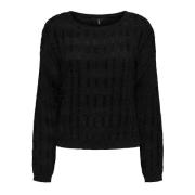 Trui Only 15339536 CAPRI LS O-NECK-BLACK