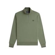 Sweater Fred Perry Half Zip Sweatshirt Laurel Wreath Green/Black