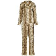Pyjama's / nachthemden Juicy Couture Tamzin Cheetah Satin Shirt Pant S...