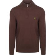 Sweater Lyle And Scott Lyle Scott Half Zip Pullover Merinowol Espresso