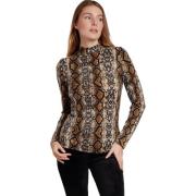 Blouse Admas Top met lange mouwen en opstaande kraag Serpiente