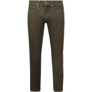 Skinny Jeans Pierre Cardin Broek Lyon Tapered Raw Bruin