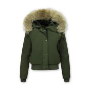 Parka Jas Gentile Bellini Korte Warme Winterjas Bontkraag